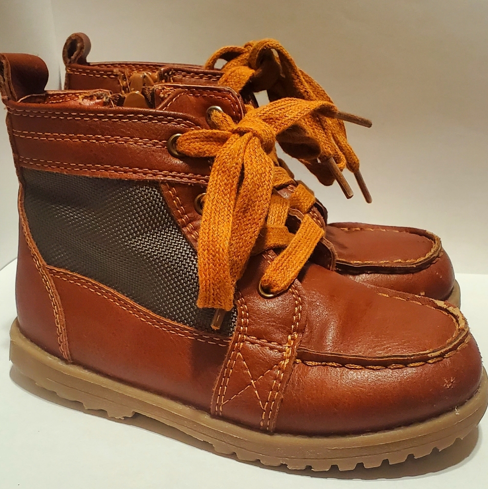 Sz 9 Hiking Boots, The Children's Place, brown and green